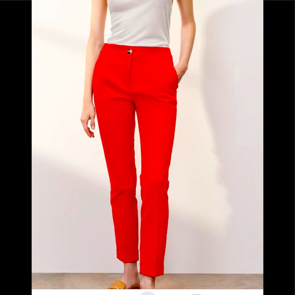 ZARA Jogger Red Waist pants.